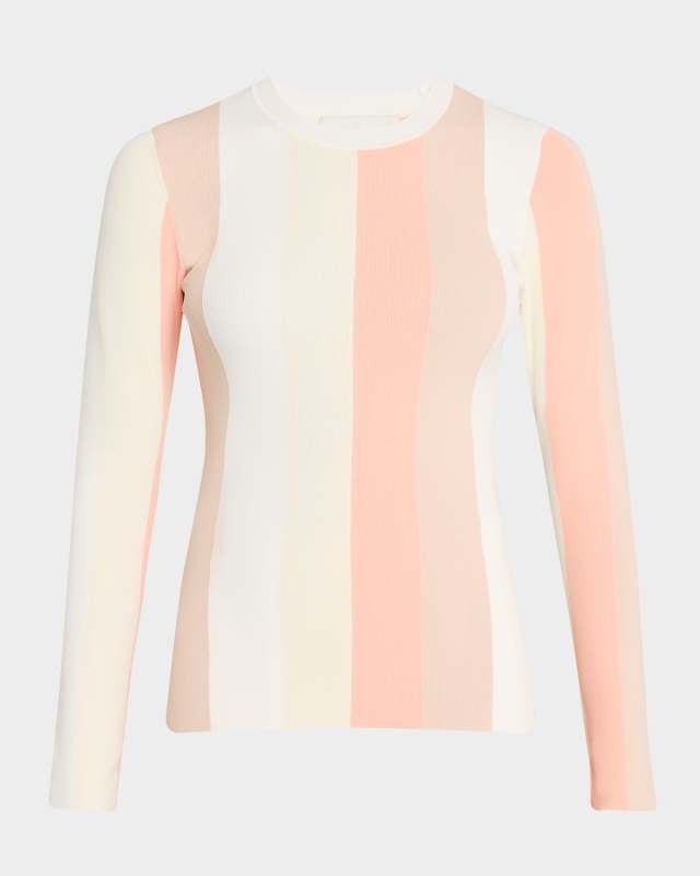 Long-Sleeve Color Block Top